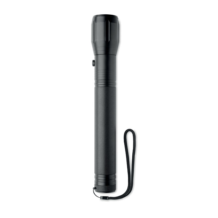 Grote zaklamp aluminium zwart - Afbeelding 3