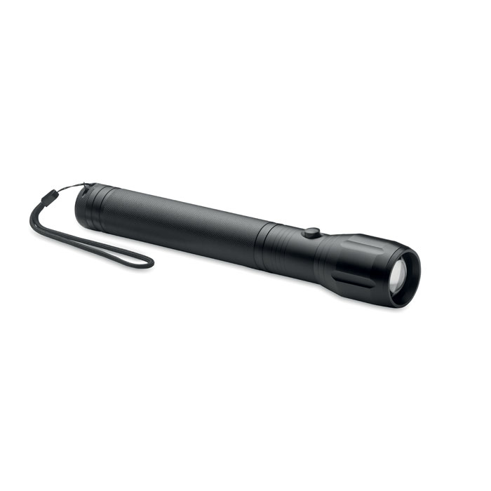 Grote zaklamp aluminium zwart