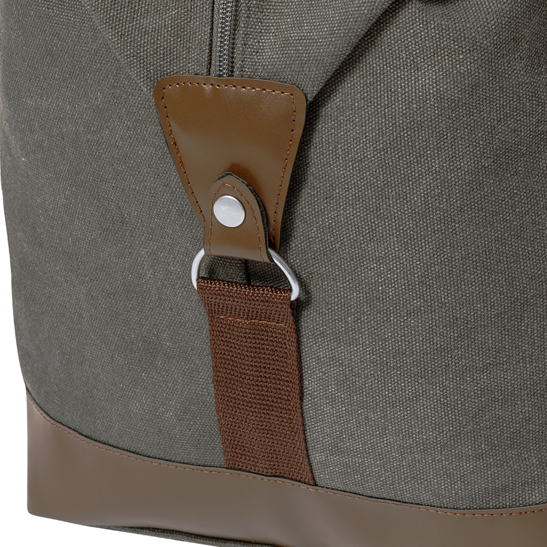 Sporttas 60 liter canvas grijs/bruin - Afbeelding 8