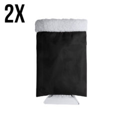 IJskrabber met handschoen zwart - 2 stuks