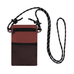 Telefoontasje met mesh voorvak - Bordeauxrood