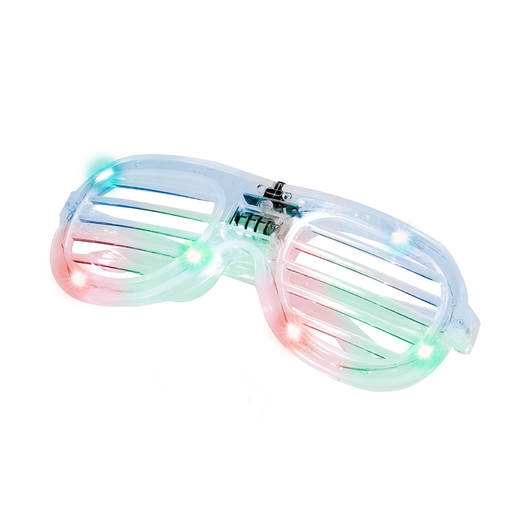 LED shutter bril RGB transparant - Afbeelding 3