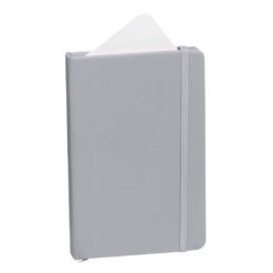 Notitieboek A6 imitatieleer zilver