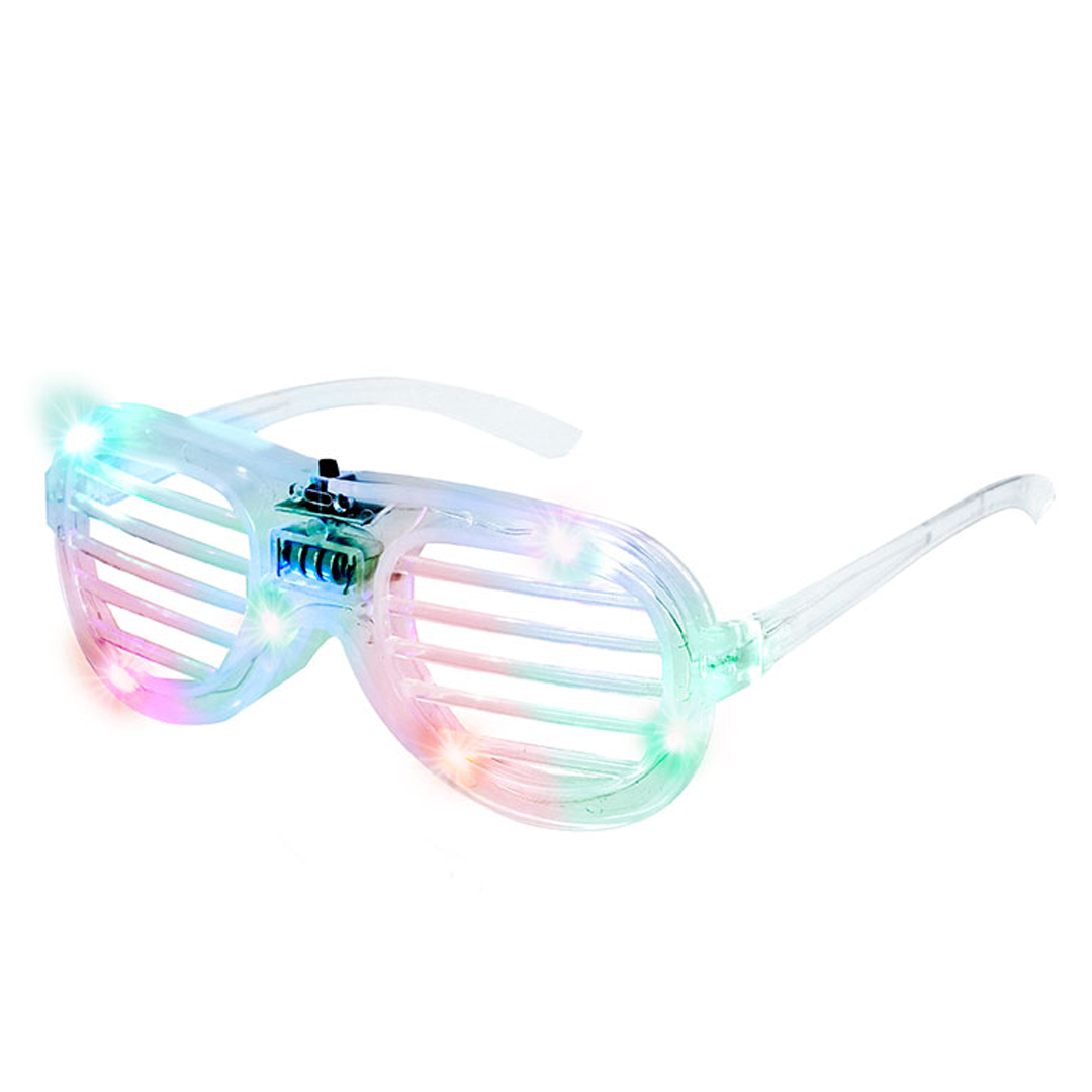 LED shutter bril RGB transparant - Afbeelding 2