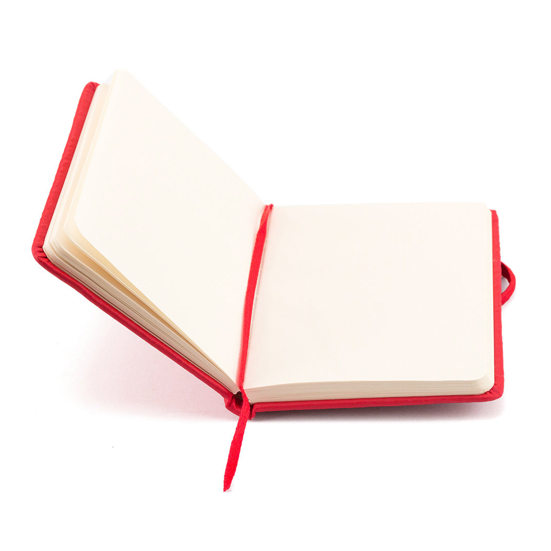 Notitieboek A6 imitatieleer rood - Afbeelding 2
