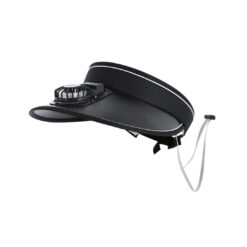 Zonneklep met ventilator USB oplaadbaar - Zwart