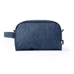 Toilettas met draaglus RPET polyester marineblauw