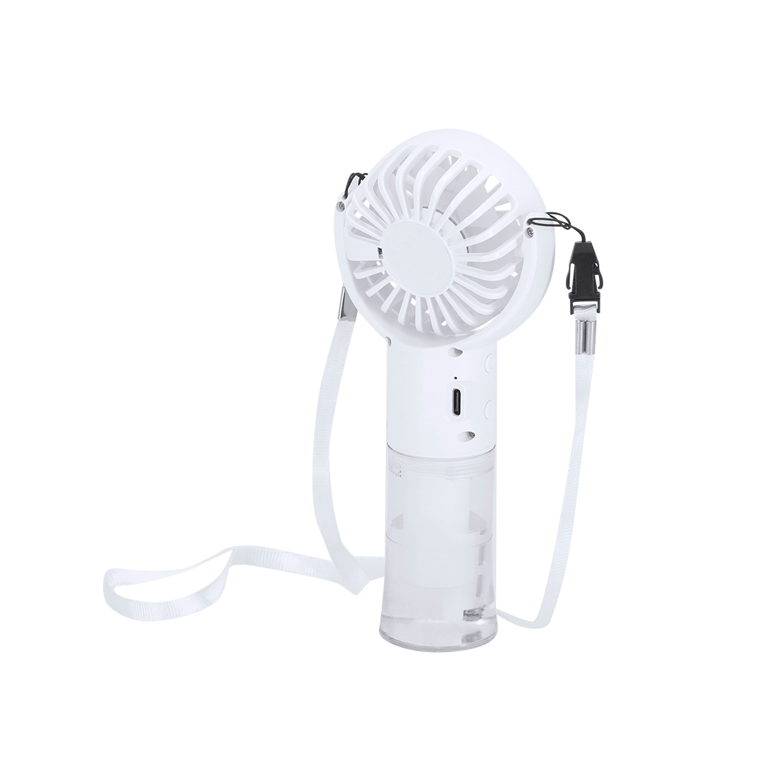 Handventilator met vernevelaar USB oplaadbaar - Wit - Afbeelding 2