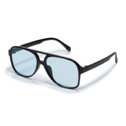 Piloten zonnebril classic zwart - Met blauwe glazen