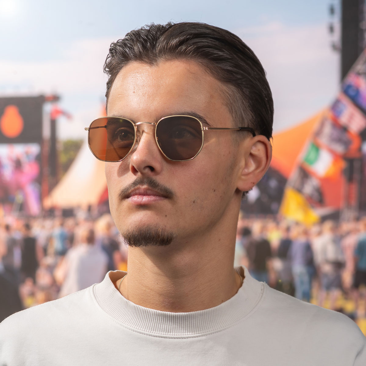 Festival zonnebril - gold brown - Afbeelding 3