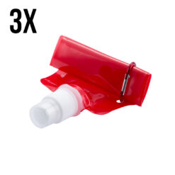 Waterzak met karabijnhaak - Rood - 3 Stuks