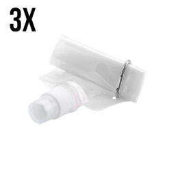 Waterzak met karabijnhaak - Wit - 3 Stuks
