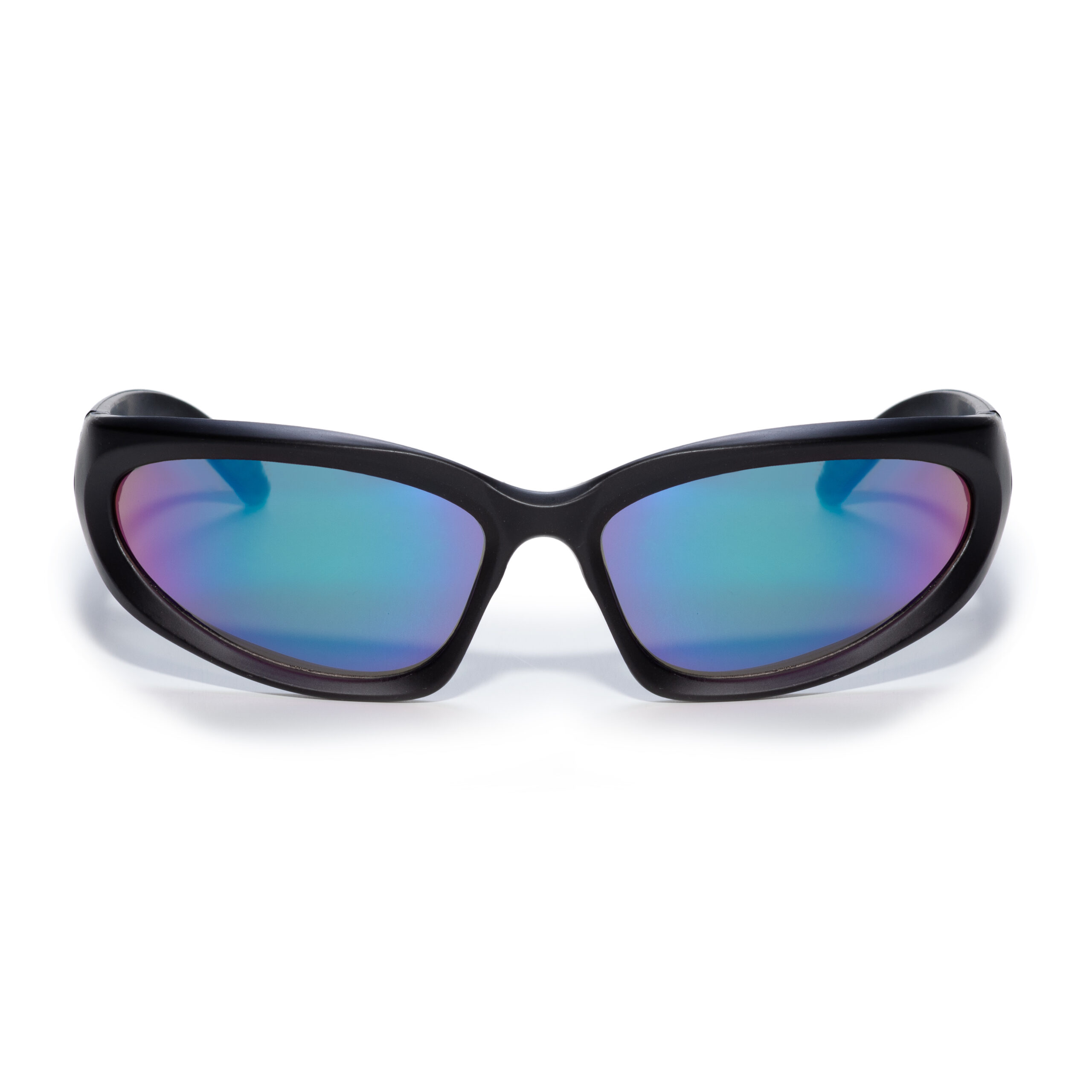 Zonnebril sportief model zwart - Met blauw/paarse glazen - Afbeelding 2