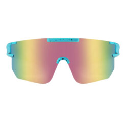 Alternative view of Blauwe sport zonnebril met gevlekt montuur - Multicolor glas