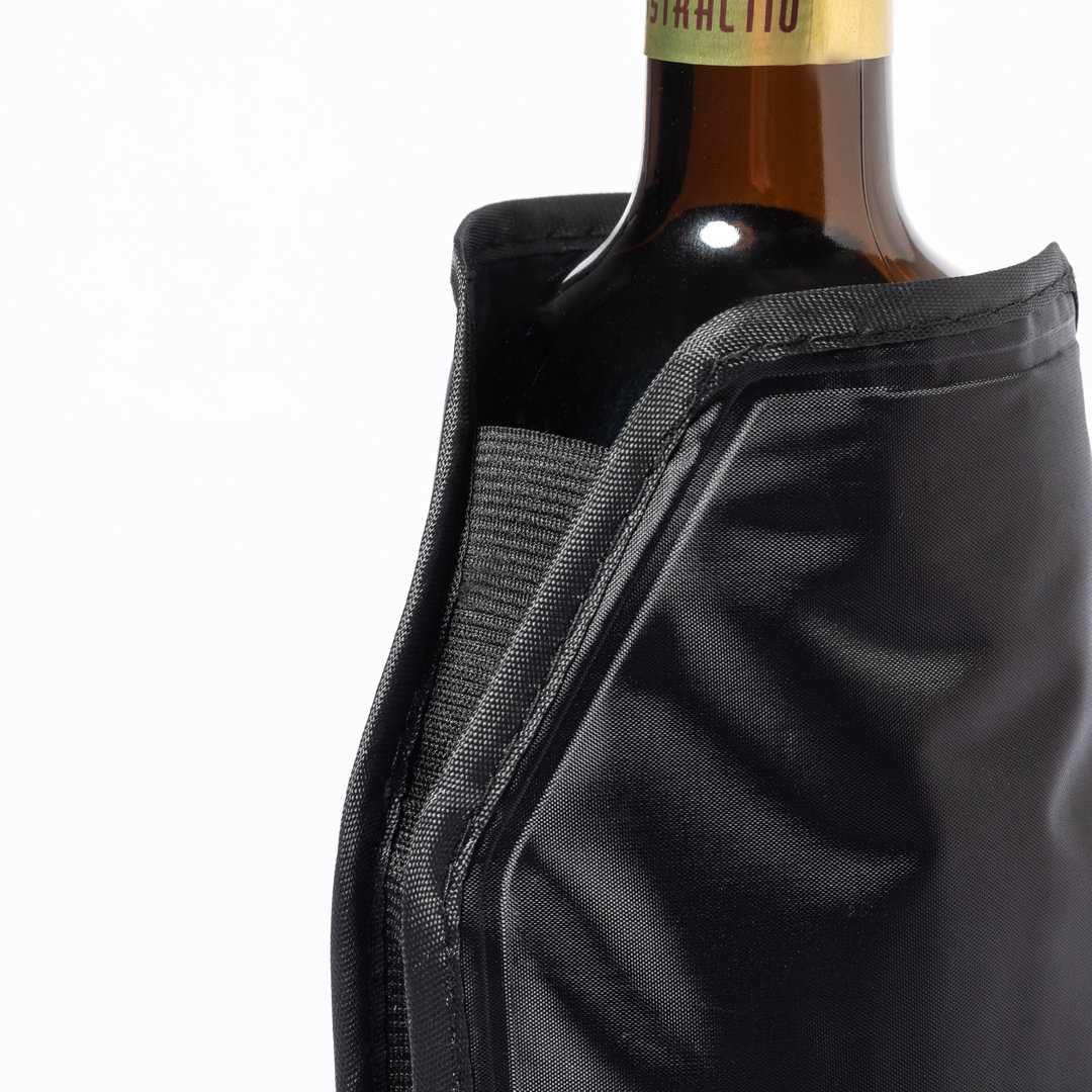 Flessenkoeler elastisch nylon zwart - Afbeelding 4