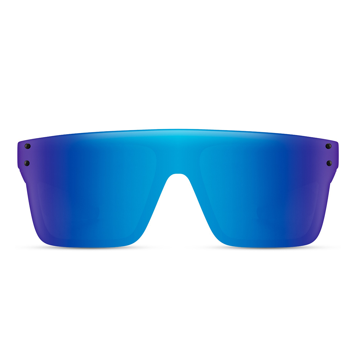 Vierkante zonnebril met randloos montuur - Blauw/paarse glazen - Afbeelding 2