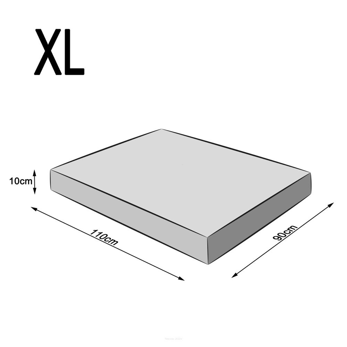 Lizzy & Lola - Hondenkussen Pilly XL - 120 x 90 cm - Grey - Afbeelding 7