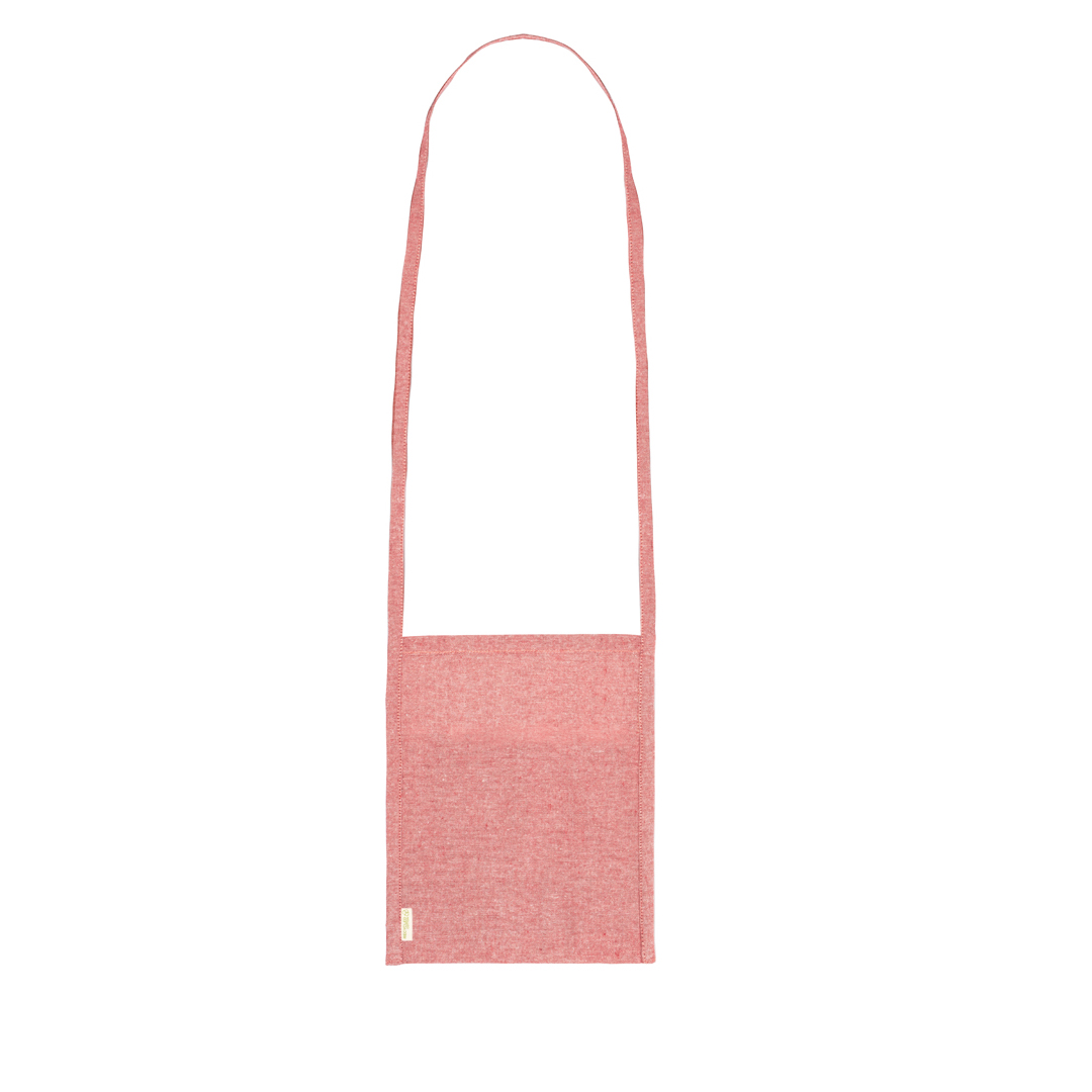 Multifunctioneel tasje met lang handvat - Gerecycled katoen - Rood