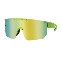 Groene sport zonnebril met gevlekt montuur - Multicolor glas