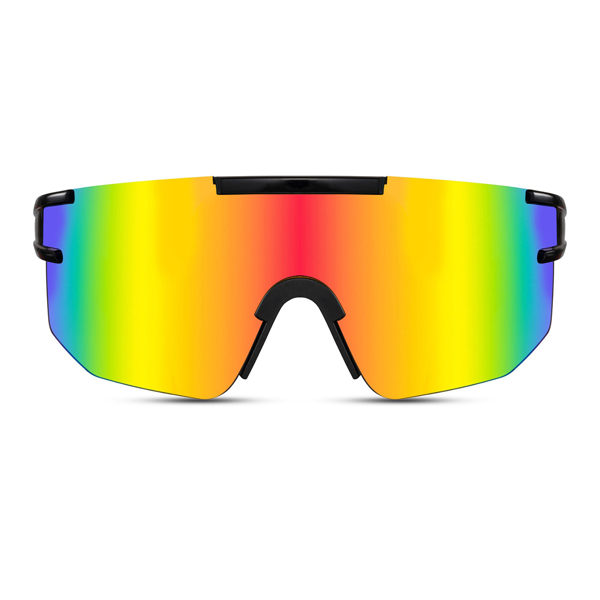 Sportzonnebril zwart/grijs - Multicolor glas - Afbeelding 2