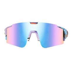 Alternative view of Multicolor sport zonnebril met print - Blauw/paars glas