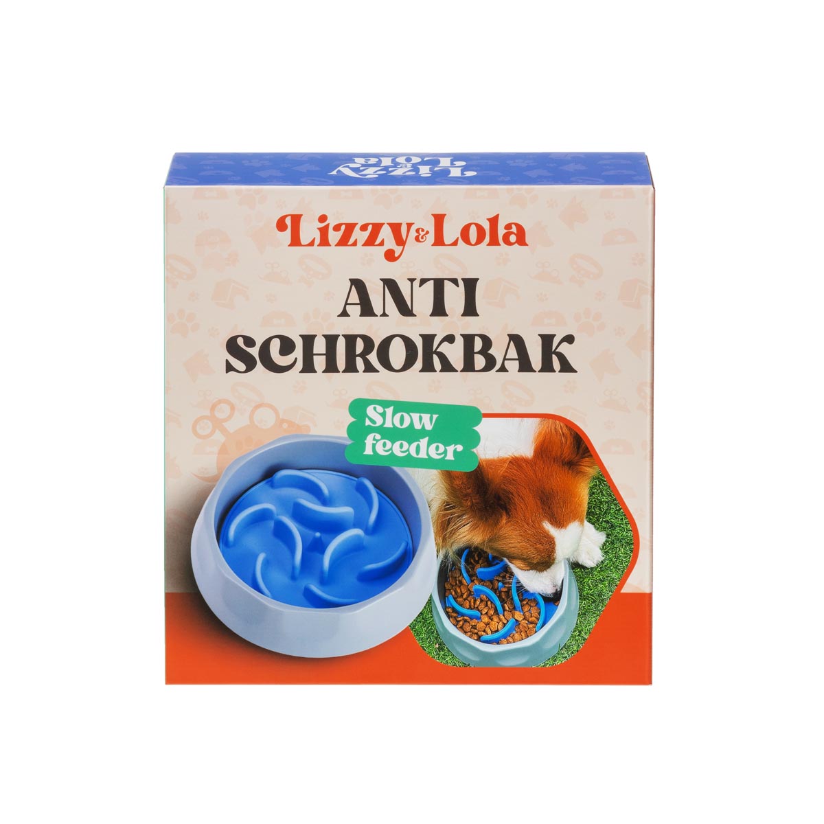 Lizzy & Lola - 2-in-1 voerbak en anti schrokbak - Wild Orange - Afbeelding 4