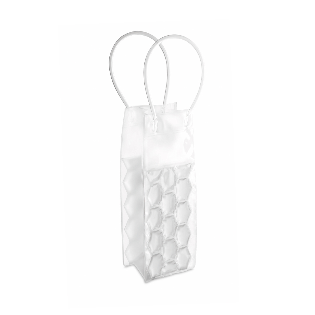 Flessenkoeler met handgrepen PVC transparant - Afbeelding 2