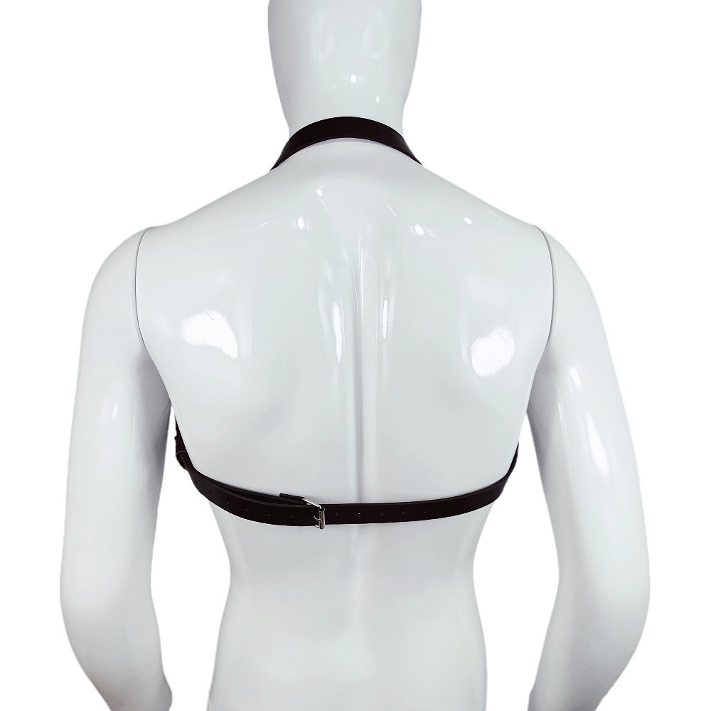 Bodyharness met zilveren ketting zwart - Afbeelding 2