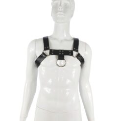 Alternative view of Bodyharness met zilveren ringen zwart