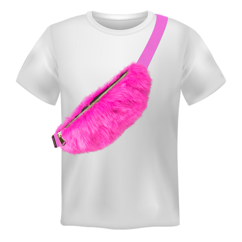 Heuptasje pluche roze - Afbeelding 3