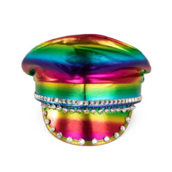 Alternative view of Regenboog pet met steentjes metallic