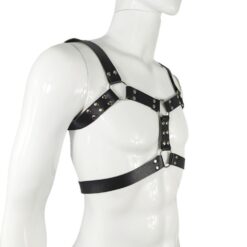 Alternative view of Bodyharness dubbele band met gespen zwart