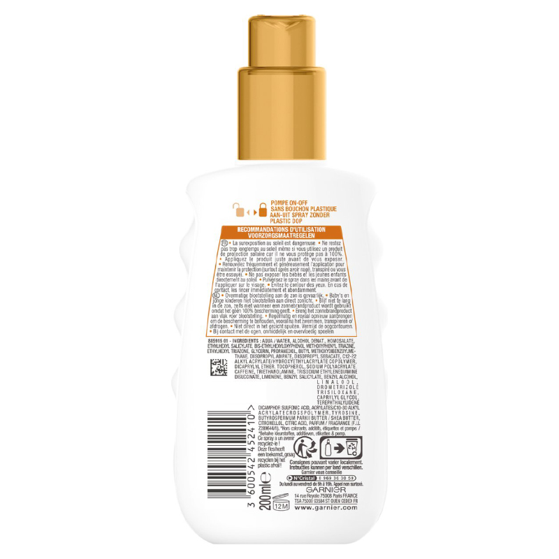Garnier Ambre Solaire Ideal Bronze zonnebrandspray SPF 30 200 ml - Afbeelding 2
