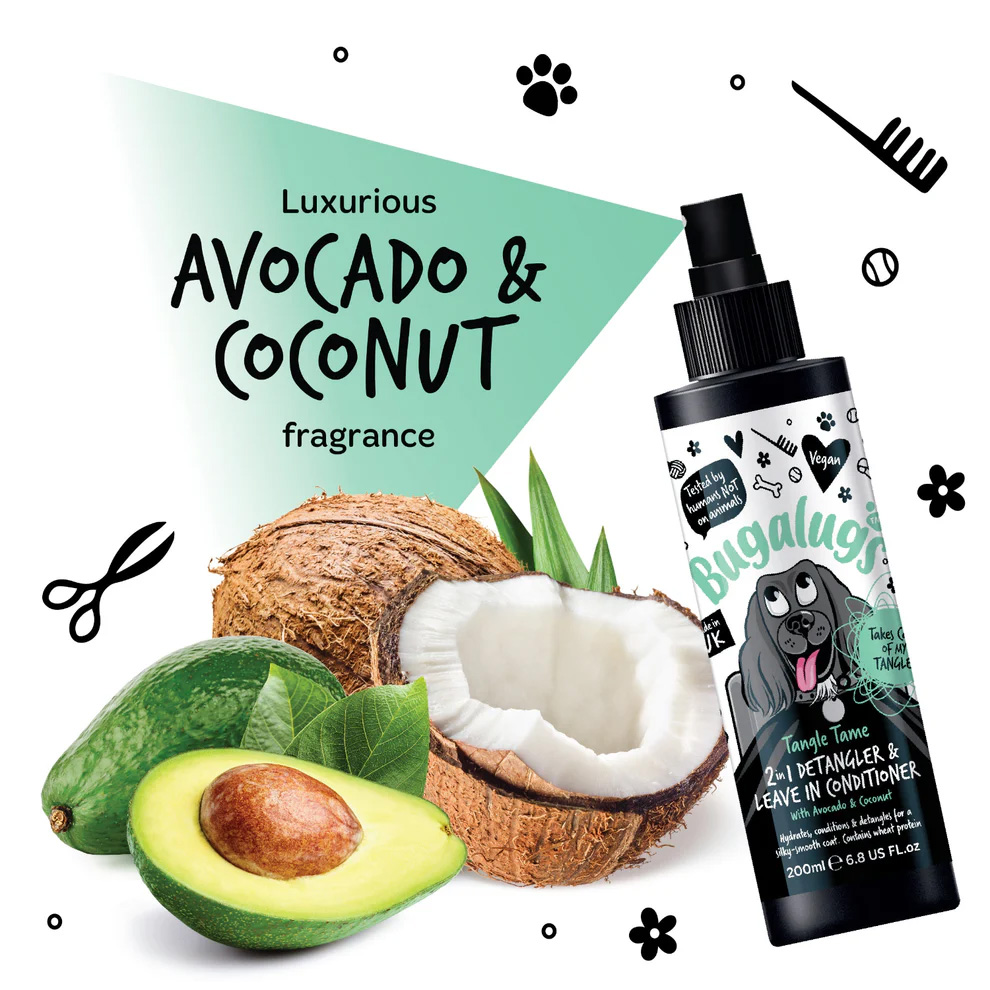 Bugalugs Avocado & Coconut 2-in-1 conditoner & ontklittingsspray 200 ml - Afbeelding 6