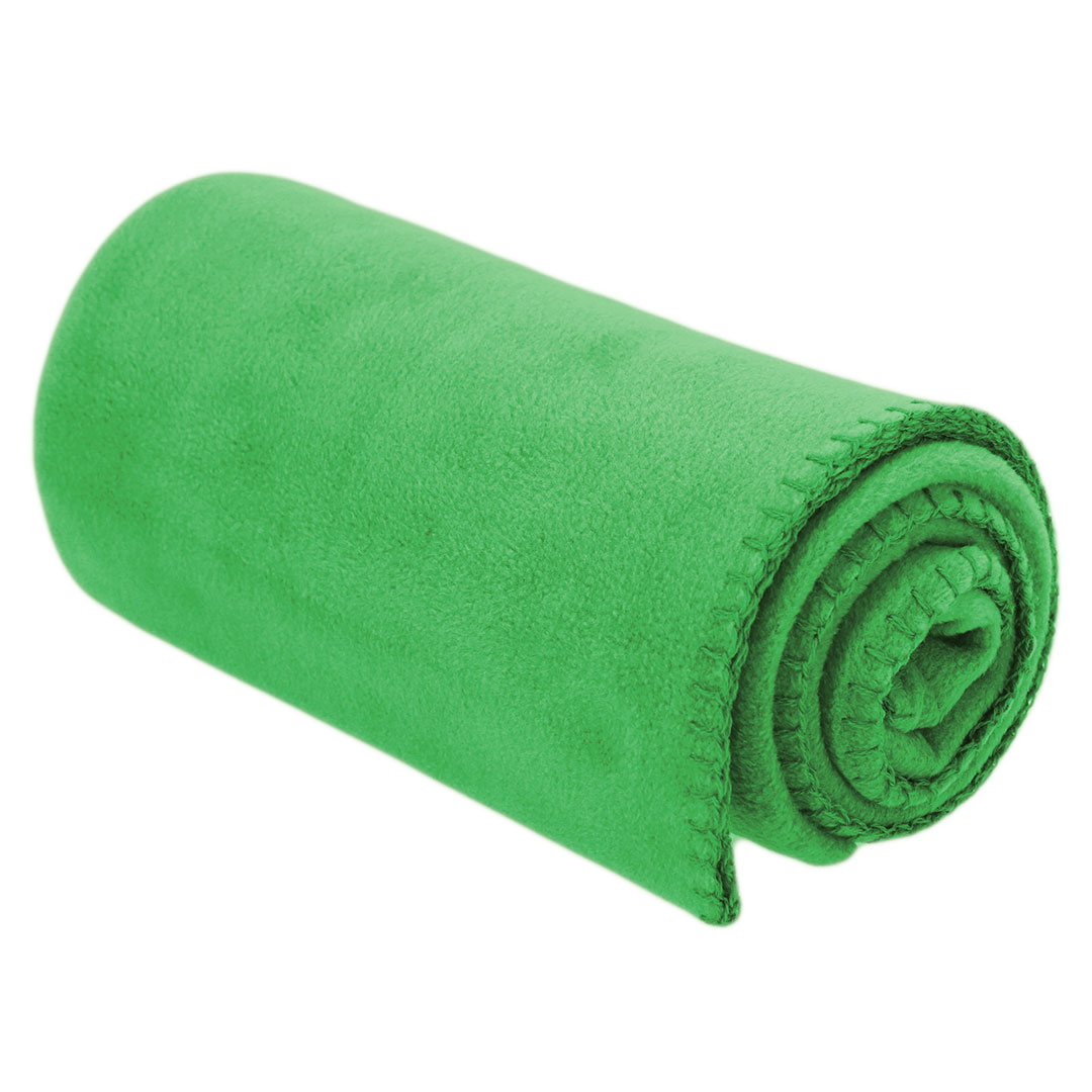Polar fleece deken 150 x 120 cm groen - Afbeelding 4