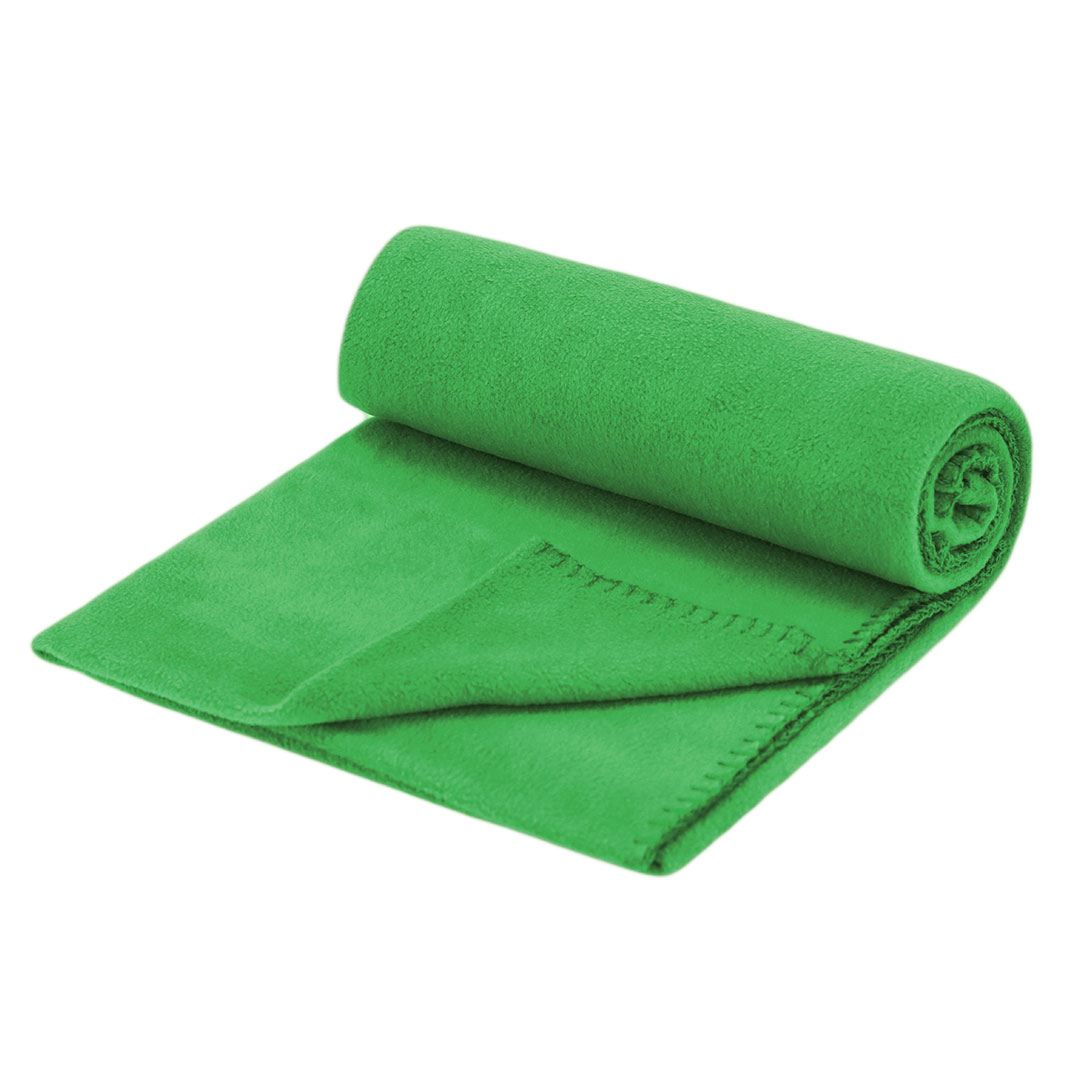 Polar fleece deken 150 x 120 cm groen - Afbeelding 3