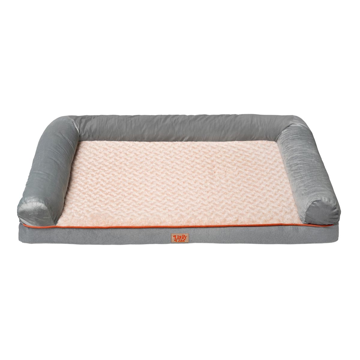 Lizzy & Lola - Fluffy Hondenbed Nappy Teddy - 107 x 76 cm - Beige/Grijs - Afbeelding 2