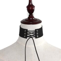 Alternative view of Veterchoker lace-up kunstleer zwart