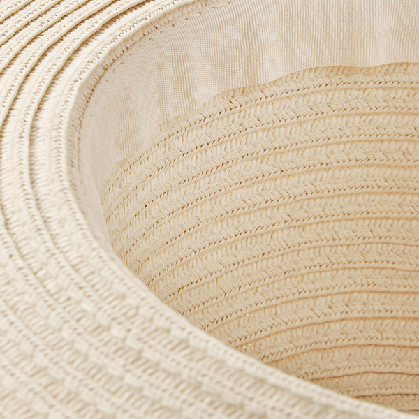 Beechfield one size zonnehoed met zwarte band - Naturel - Afbeelding 3