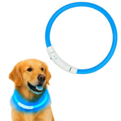 LED Hondenhalsband – Oplaadbaar – Lichtgevende Halsband Hond – 3 Lichtstanden – 50 cm – Middelgrote Honden - Blauw