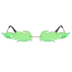 Vlammen partybril | groene lenzen