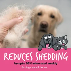 Alternative view of Bugalugs Deshedding Brush – Ontklittings- en Verzorgingsborstel voor Honden, Katten en Paarden – Roze