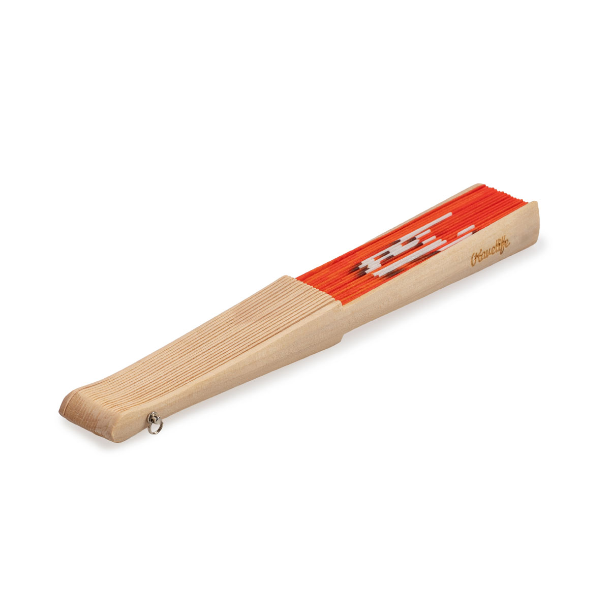 Ravelife - Festival Neckfan - Oranje handwaaier met koord - Hout - Heet hé? - Afbeelding 2