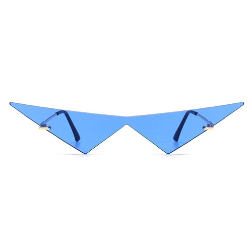 Partybril triangle donkerblauw - Afbeelding 2