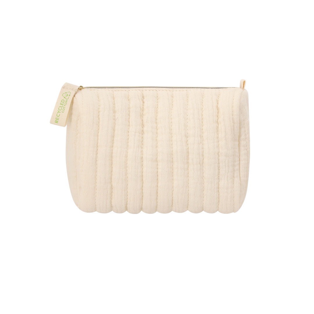 Toilettas / Etui van Gerecycled Katoen – Gewatteerd Design Met Voering – Met Rits - Afbeelding 4