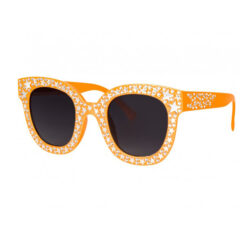 Alternative view of partybril oranje met steentjes