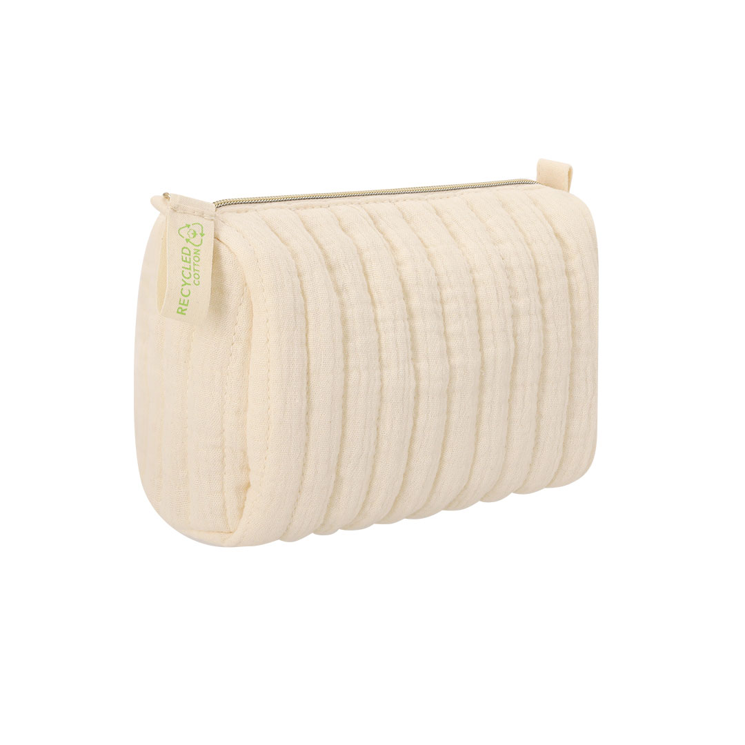 Toilettas / Etui van Gerecycled Katoen – Gewatteerd Design Met Voering – Met Rits - Afbeelding 3