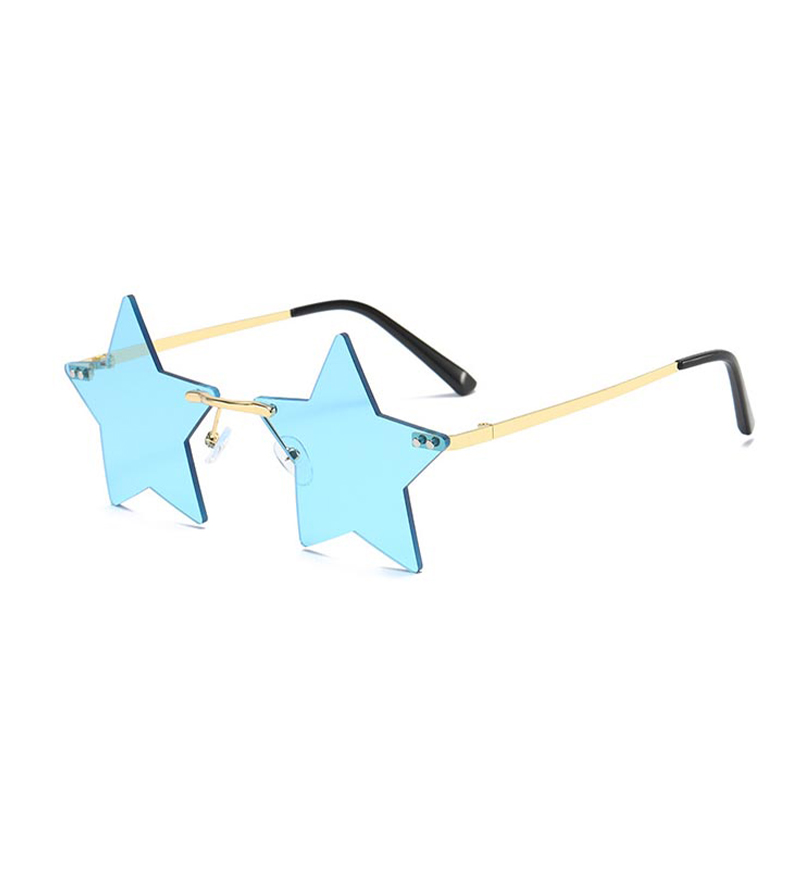 Partybril ster blauw - Afbeelding 2