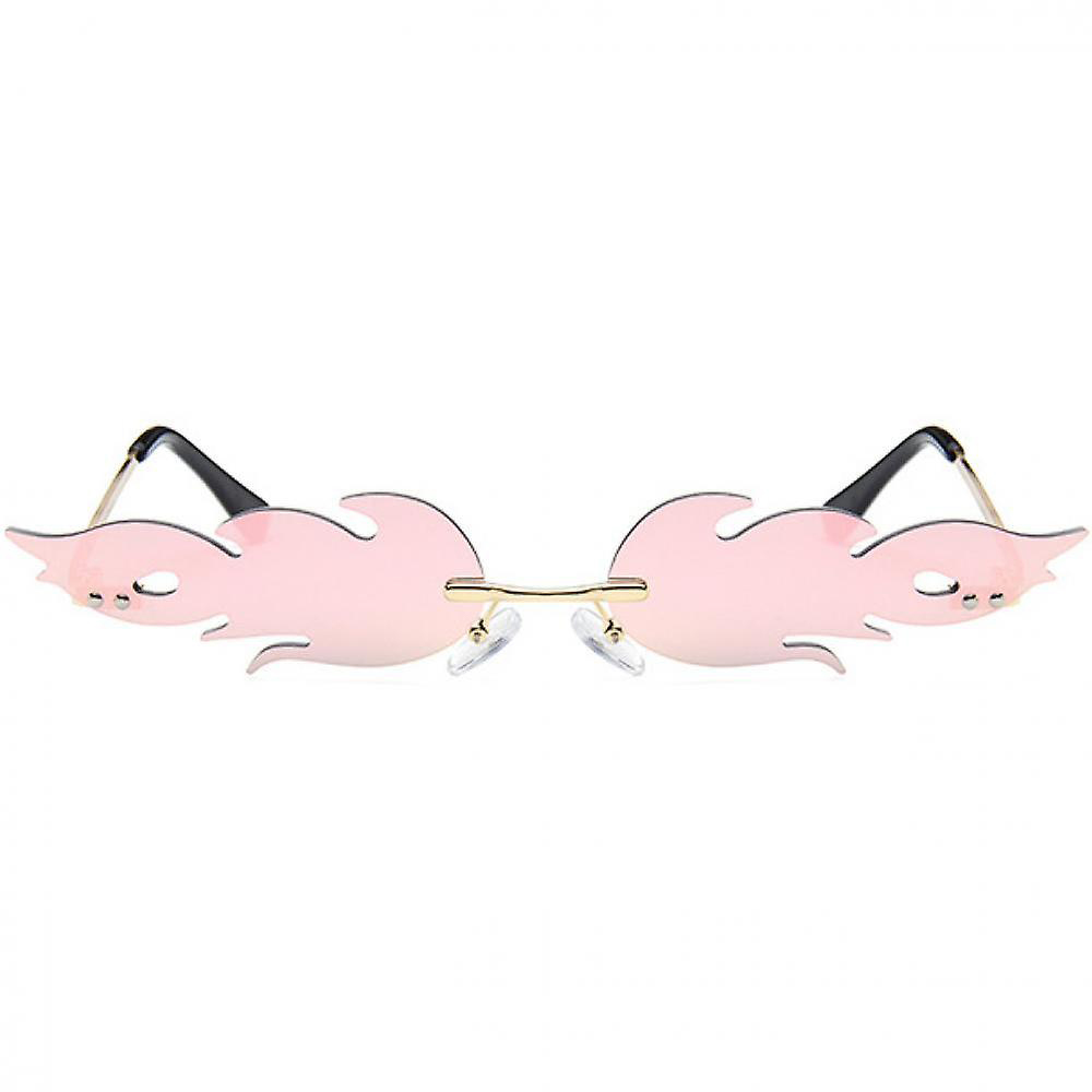Vlammen partybril | roze lenzen