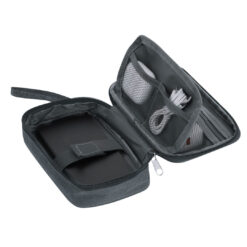 Kabel Organizer – RPET 600D Polyester – Meerdere Vakken & Draagriem – Duurzaam - Zwart